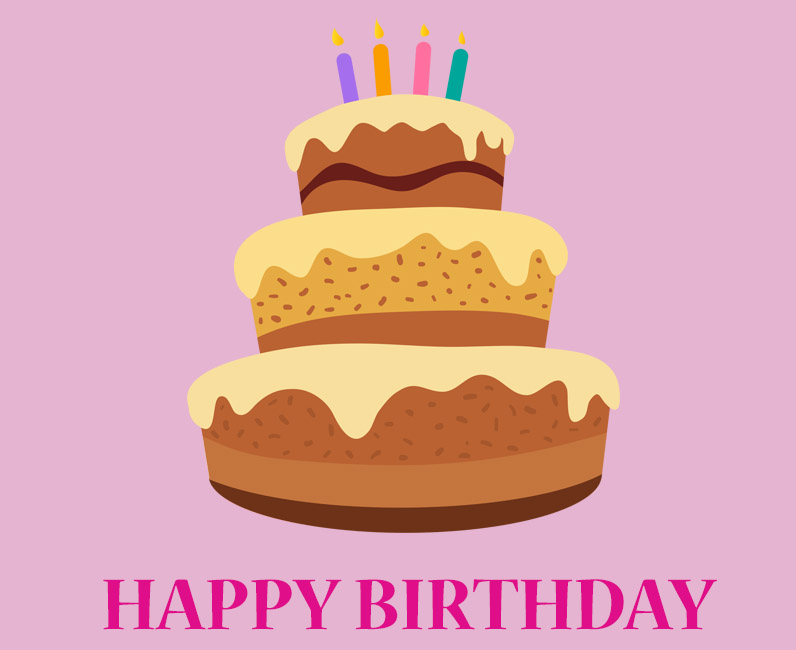 Happy Birthday Cake Cartoon Image