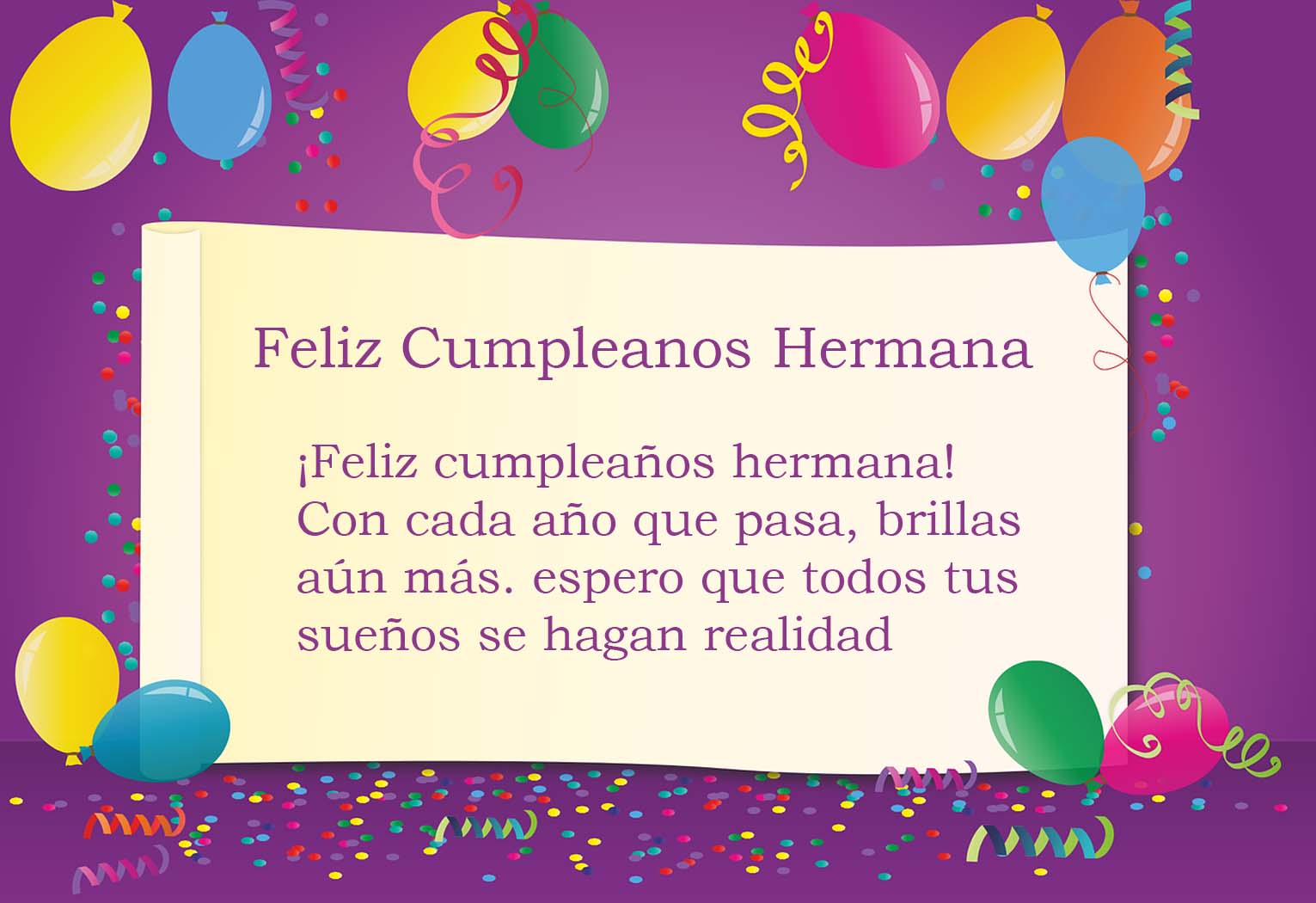 Feliz Cumpleanos Hermana Tarjetas Y Mensajes 2024 5211