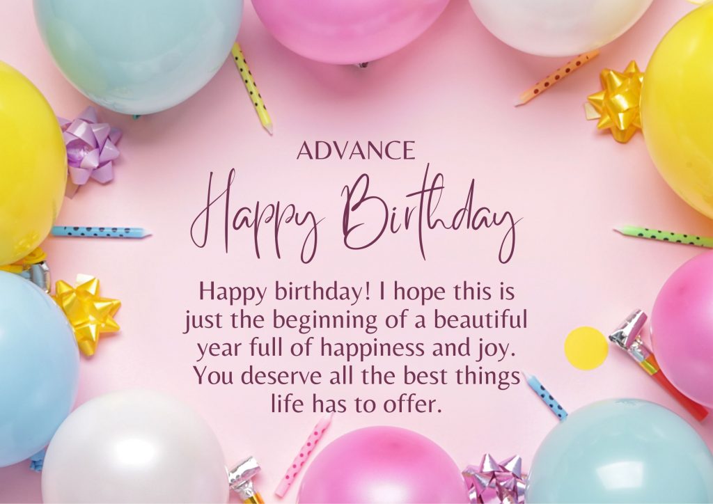 Images of Advance Happy Birthday Wishes