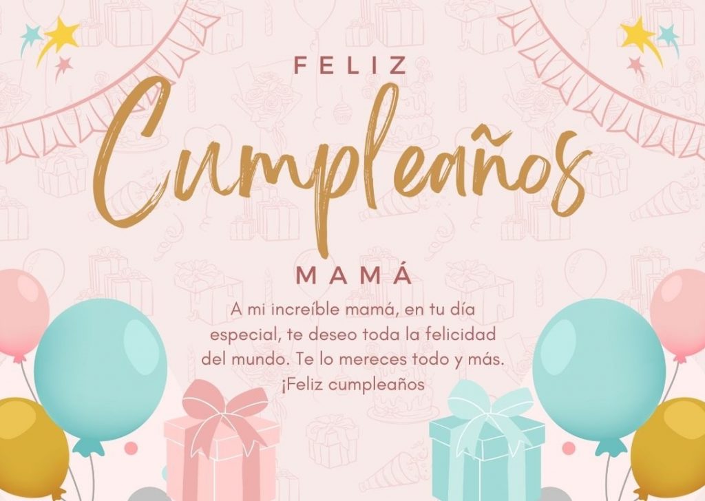 Frases de feliz cumpleaños para mama con imagenes