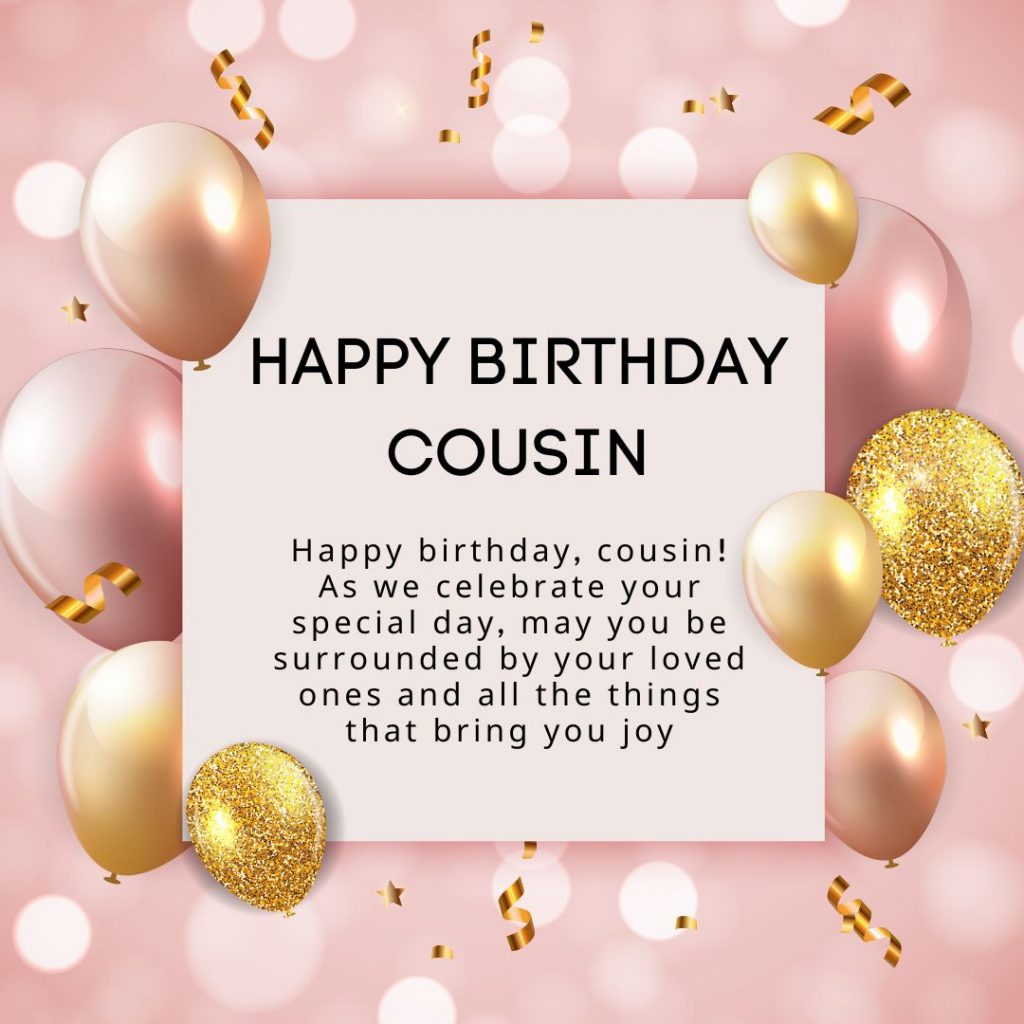 Happy Birthday Cousin Wishes with Image
