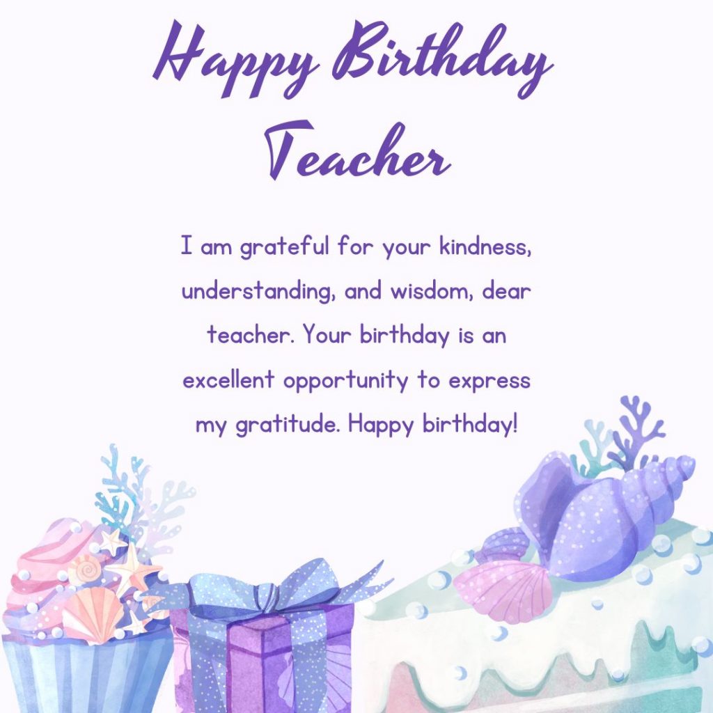 Happy Birthday Teacher Wishes with image