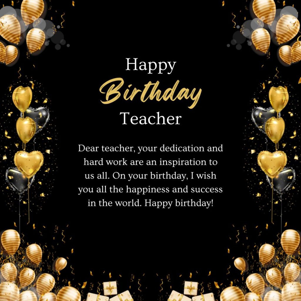 Happy Birthday Teacher wishes with images 2023