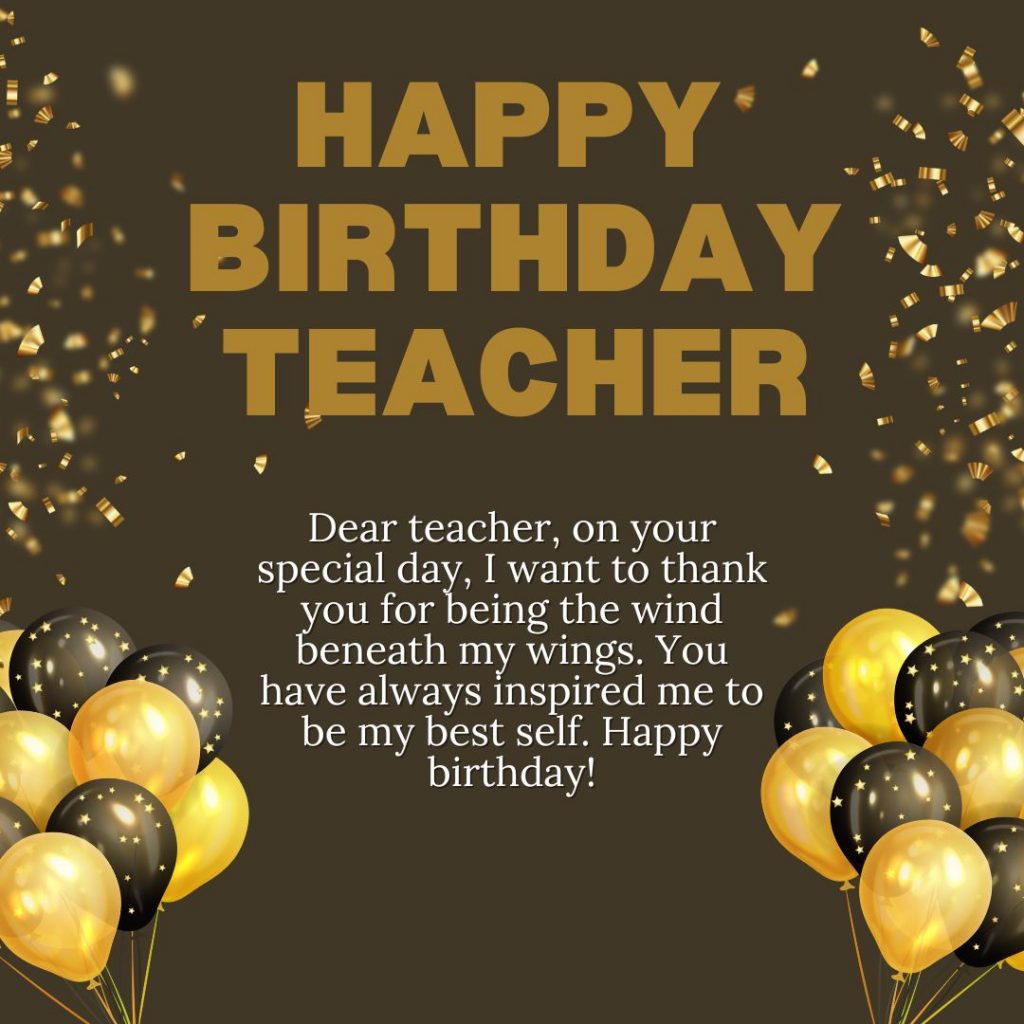 Heart Touching Birthday Messages For Teacher
