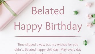 Beautiful Belated Happy Birthday Wishes Images