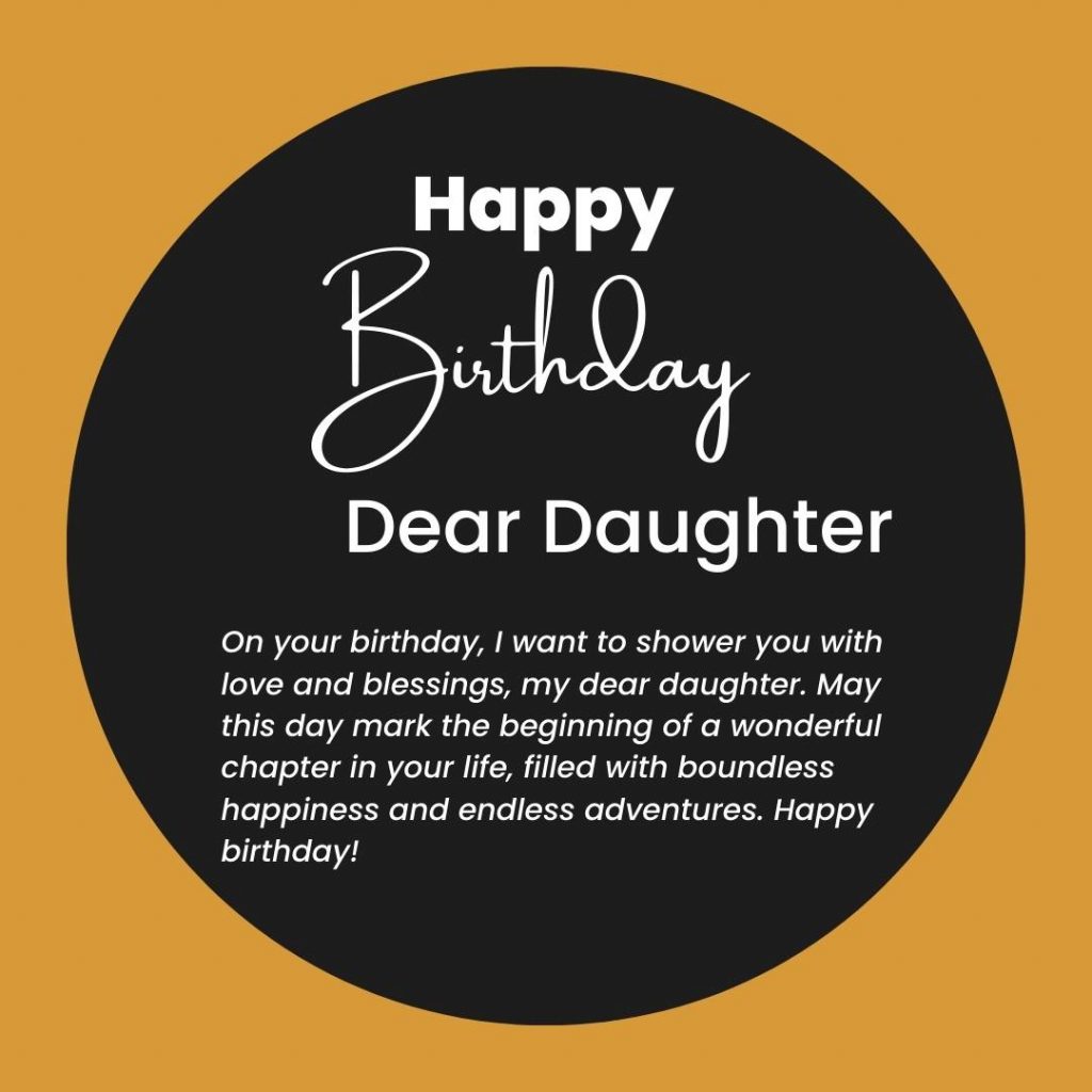 Happy Birthday Dear Daughter Wishes with Images